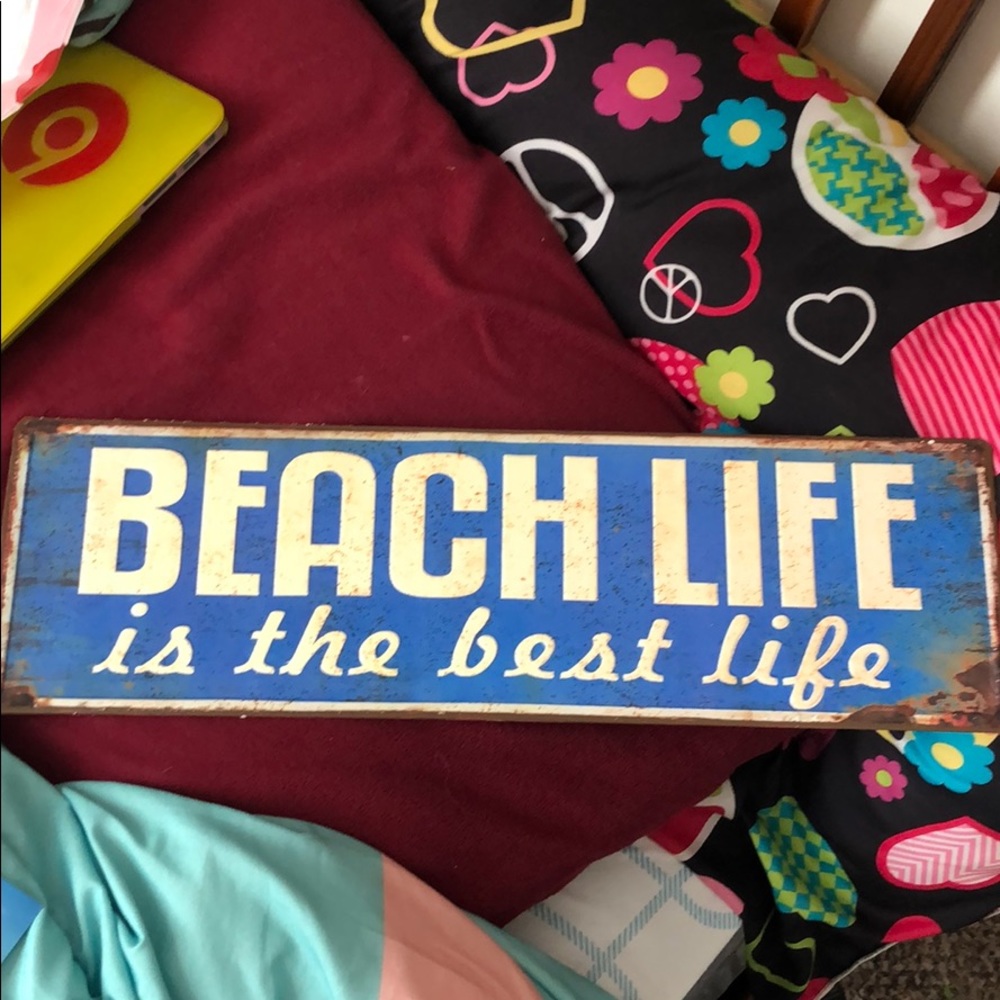 Beach metal Sign
